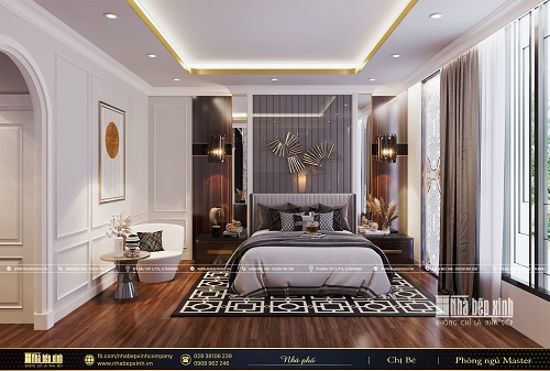 Thiết kế nội thất phòng ngủ Master sang trọng - NBX515